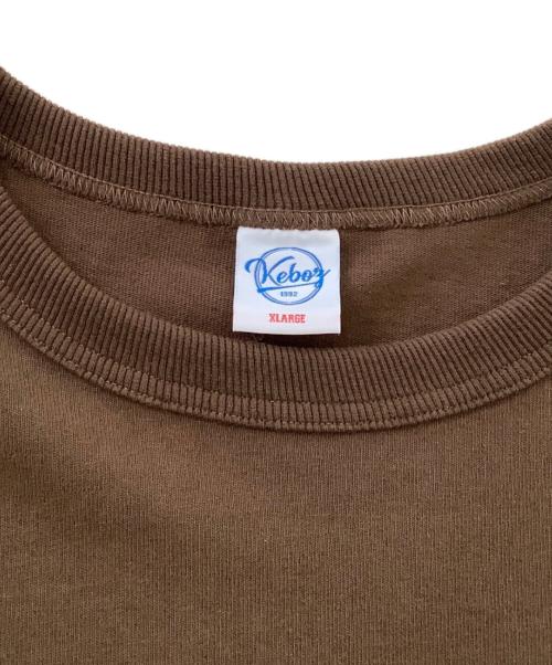 KEBOZ（ケボズ）KEBOZ (ケボズ) 半袖カットソー ブラウン サイズ:XLの古着・服飾アイテム