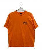 stussyステューシー）の古着「HONOLULUプリントTシャツ」｜オレンジ