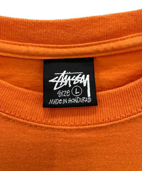 stussy（ステューシー）stussy (ステューシー) HONOLULUプリントTシャツ オレンジ サイズ:Lの古着・服飾アイテム