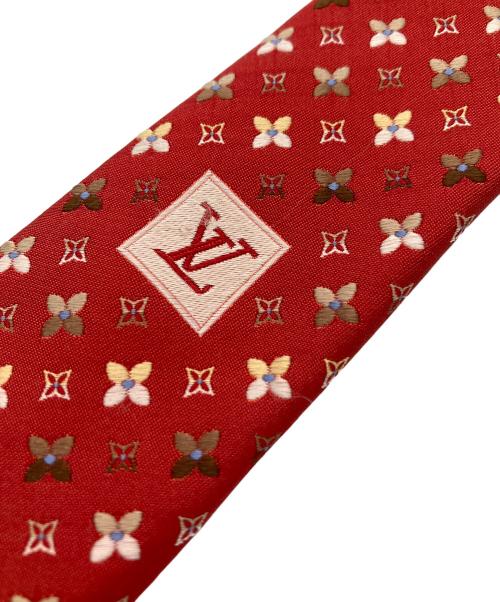 LOUIS VUITTON（ルイ ヴィトン）LOUIS VUITTON (ルイ ヴィトン) ネクタイ　モノグラム柄 レッド サイズ:表記無の古着・服飾アイテム