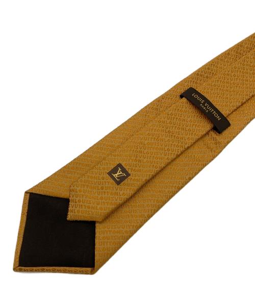 LOUIS VUITTON（ルイ ヴィトン）LOUIS VUITTON (ルイ ヴィトン) ロゴ柄ネクタイ ゴールド サイズ:表記無の古着・服飾アイテム