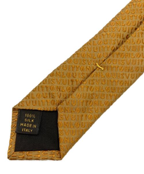 LOUIS VUITTON（ルイ ヴィトン）LOUIS VUITTON (ルイ ヴィトン) ロゴ柄ネクタイ ゴールド サイズ:表記無の古着・服飾アイテム