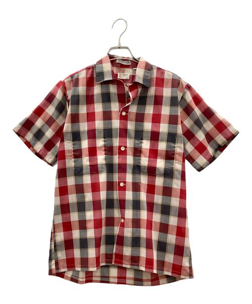 TOWN CRAFT（タウンクラフト）TOWN CRAFT (タウンクラフト) ヴィンテージオープンカラーシャツ レッド サイズ:Sサイズの古着・服飾アイテム