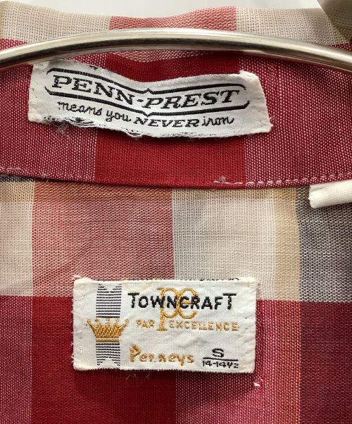 TOWN CRAFT（タウンクラフト）TOWN CRAFT (タウンクラフト) TOWN CRAFT ヴィンテージオープンカラーシャツ レッド サイズ:Sサイズの古着・服飾アイテム