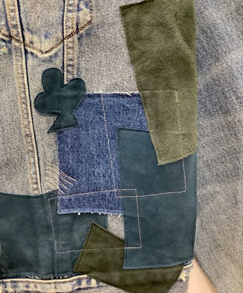 LEVI'S（リーバイス）LEVI'S (リーバイス) LEVI'S　パッチワークデニムジャケット スカイブルー サイズ:Mサイズの古着・服飾アイテム