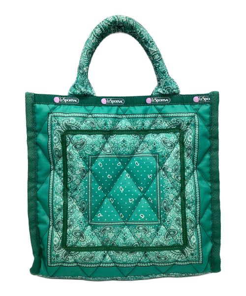 LeSportsac Atelier（レスポートサック アトリエ）LeSportsac Atelier (レスポートサック アトリエ) SM CHAIN QUILT TOTEバンダナグリーン グリーンの古着・服飾アイテム