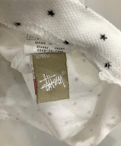 stussy（ステューシー）stussy (ステューシー) ポロシャツstussyホワイトスタードット金タグ ホワイト サイズ:SIZE Mの古着・服飾アイテム