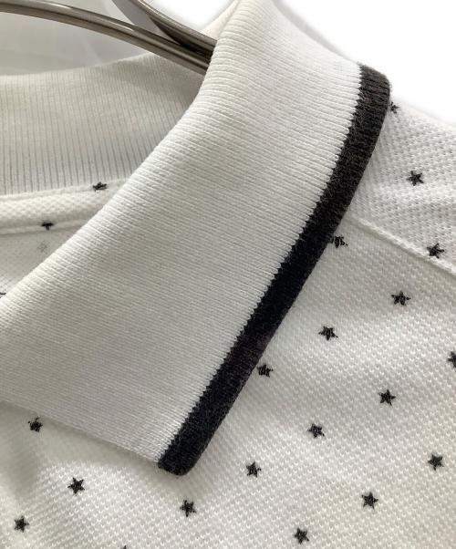 stussy（ステューシー）stussy (ステューシー) ポロシャツstussyホワイトスタードット金タグ ホワイト サイズ:SIZE Mの古着・服飾アイテム