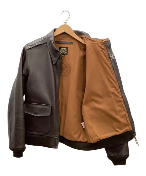 HOUSTON（ヒューストン）HOUSTON (ヒューストン) A2フライトジャケット ダークブラウン サイズ:38Rの古着・服飾アイテム