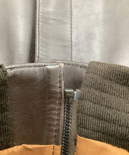 HOUSTON（ヒューストン）HOUSTON (ヒューストン) A2フライトジャケット ダークブラウン サイズ:38Rの古着・服飾アイテム