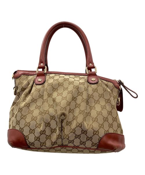 GUCCI（グッチ）GUCCI (グッチ) GUCCI　ディアマンテ　スーキー　ハンドバッグ　 ベージュの古着・服飾アイテム