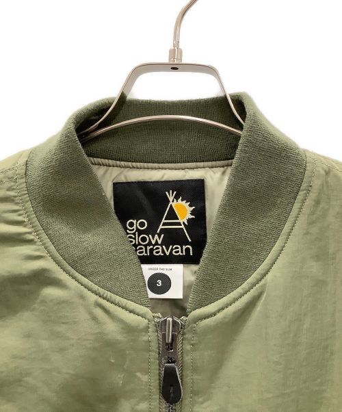 go slow caravan（ゴースローキャラバン）go slow caravan (ゴースローキャラバン) go slow caravan　刺繍リブジャケット 黄緑 サイズ:Sの古着・服飾アイテム