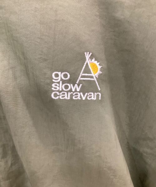go slow caravan（ゴースローキャラバン）go slow caravan (ゴースローキャラバン) go slow caravan　刺繍リブジャケット 黄緑 サイズ:Sの古着・服飾アイテム