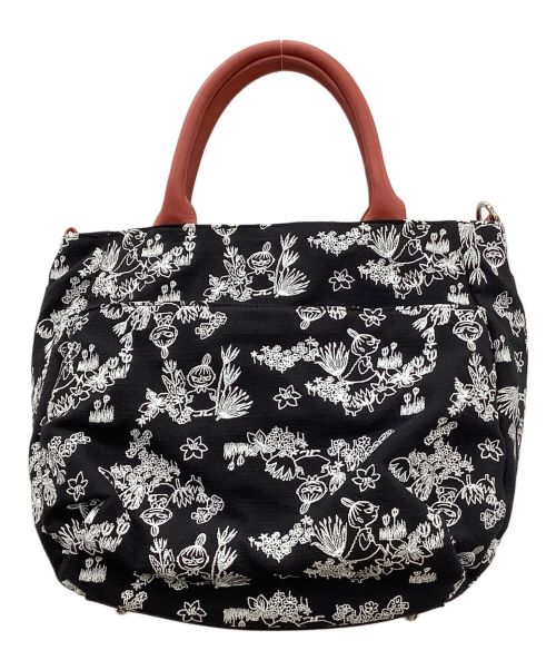 MOOMIN（ムーミン）MOOMIN (ムーミン) MOOMIN　総刺繍2WAYバッグ ブラックの古着・服飾アイテム