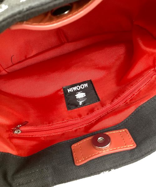 MOOMIN（ムーミン）MOOMIN (ムーミン) MOOMIN　総刺繍2WAYバッグ ブラックの古着・服飾アイテム