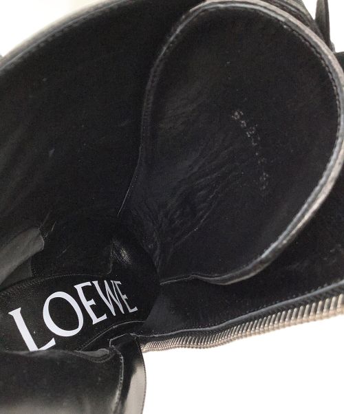 LOEWE（ロエベ）LOEWE (ロエベ) LOEWE　レザーフロントリボンブーツ ブラック サイズ:SIZE23cmの古着・服飾アイテム