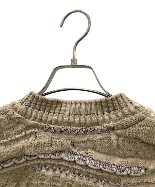 malamute（マラミュート）malamute (マラミュート) クレイジーニットmalamuteベージュ ベージュ サイズ:SIZE FREEの古着・服飾アイテム