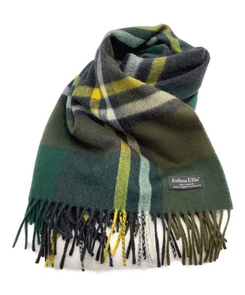 JOSHUA ELLIS（ジョシュア エリス）JOSHUA ELLIS (ジョシュア エリス) 大判カシミヤストール グリーンの古着・服飾アイテム