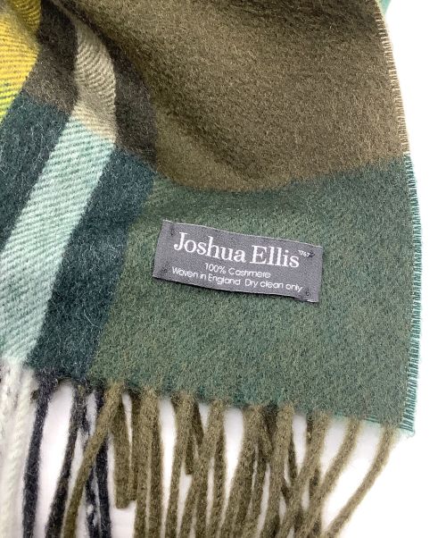 JOSHUA ELLIS（ジョシュア エリス）JOSHUA ELLIS (ジョシュア エリス) 大判カシミヤストール グリーンの古着・服飾アイテム
