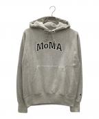 Champion REVERSE WEAVE×MoMAチャンピオン リバース ウィーブ×モマ）の古着「パーカーChampion REVERSE WEAVE × MoMA ライトグレー」｜ライトグレー