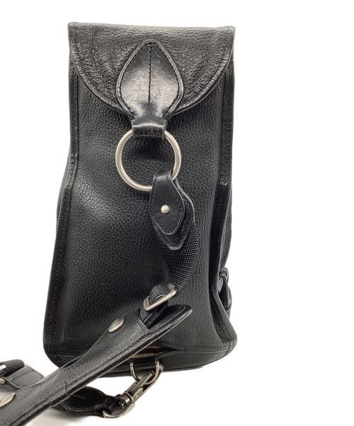 GALLERIANT（ガレリアント）GALLERIANT (ガレリアント) レザーショルダーバッグ ブラックの古着・服飾アイテム