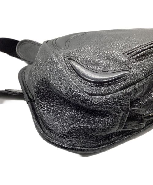 GALLERIANT（ガレリアント）GALLERIANT (ガレリアント) レザーショルダーバッグ ブラックの古着・服飾アイテム