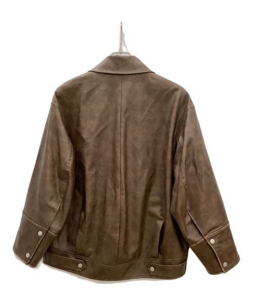 Snidel（スナイデル）Snidel (スナイデル) Snidel　フェイクレザーブルゾン ダークブラウン サイズ:Sの古着・服飾アイテム