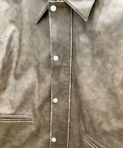 Snidel（スナイデル）Snidel (スナイデル) Snidel　フェイクレザーブルゾン ダークブラウン サイズ:Sの古着・服飾アイテム