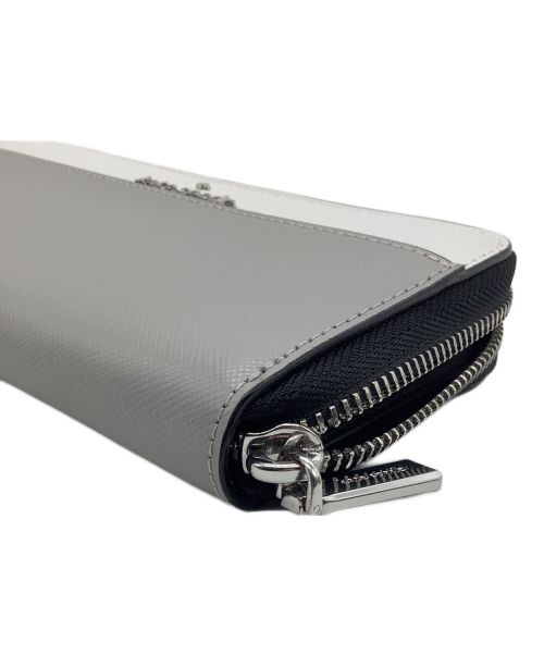 Kate Spade（ケイトスペード）Kate Spade (ケイトスペード) 長財布 グレー×ホワイトの古着・服飾アイテム