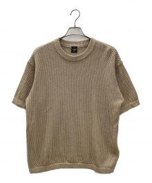 gold（ゴールド）の古着「COTTON MESH YARN CREW NECK SHIRT」｜ベージュ