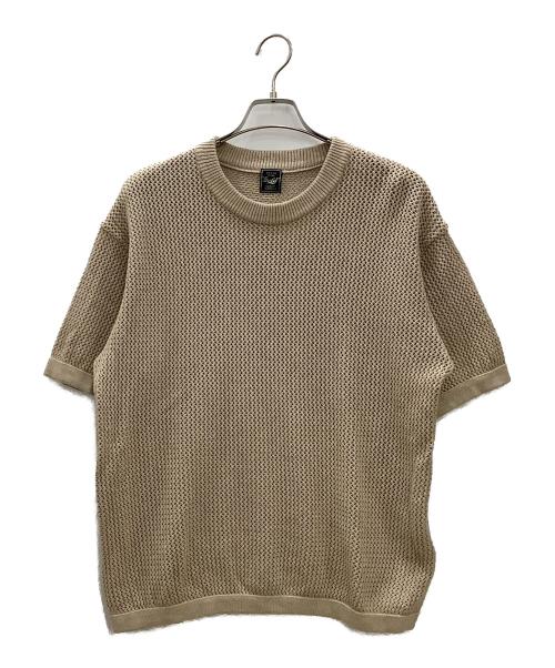 gold（ゴールド）gold (ゴールド) COTTON MESH YARN CREW NECK SHIRT ベージュ サイズ:Lの古着・服飾アイテム