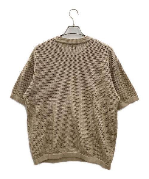 gold（ゴールド）gold (ゴールド) COTTON MESH YARN CREW NECK SHIRT ベージュ サイズ:Lの古着・服飾アイテム