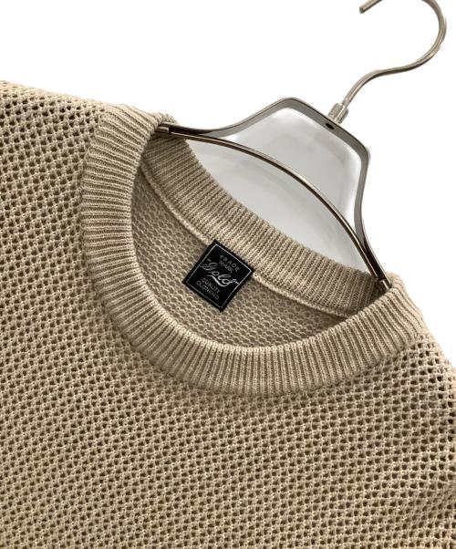 gold（ゴールド）gold (ゴールド) COTTON MESH YARN CREW NECK SHIRT ベージュ サイズ:Lの古着・服飾アイテム