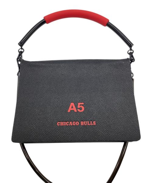 NaNa-NaNa（ナナナナ）NaNa-NaNa (ナナナナ) RECYCLE LEATHER A5 バック ブラックの古着・服飾アイテム