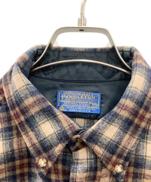 PENDLETON（ペンドルトン）PENDLETON (ペンドルトン) PENDLETON　70'sチェックネルシャツ ブラウン サイズ:Mの古着・服飾アイテム