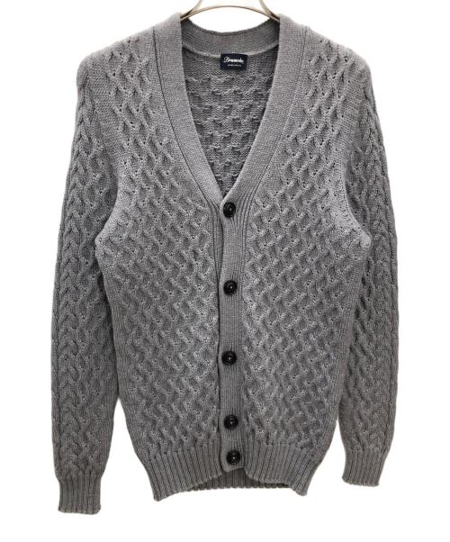 Drumohr（ドルモア）Drumohr (ドルモア) ケーブルニットカーディガン グレー サイズ:Lの古着・服飾アイテム