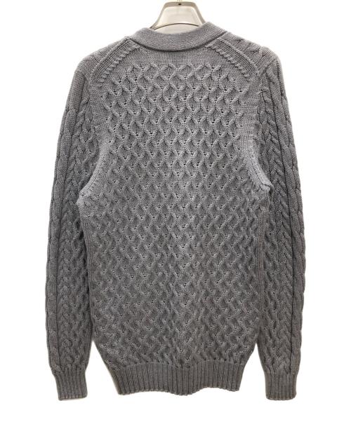 Drumohr（ドルモア）Drumohr (ドルモア) ケーブルニットカーディガン グレー サイズ:Lの古着・服飾アイテム