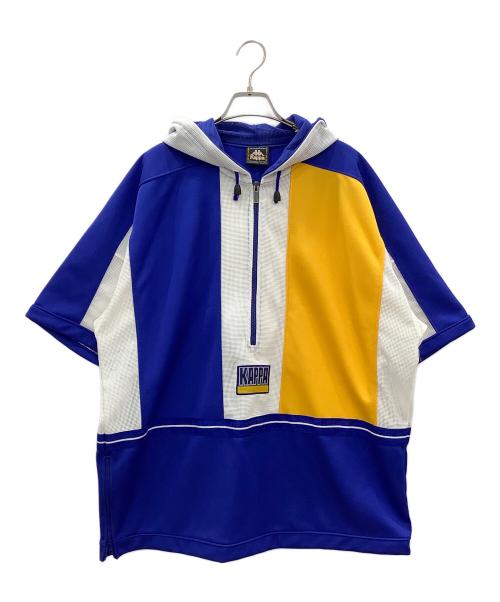 KAPPA（カッパ）KAPPA (カッパ) Kappaハーフジップアノラックパーカーブルーヨゴレ有 ブルーの古着・服飾アイテム