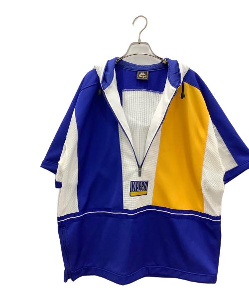 KAPPA（カッパ）KAPPA (カッパ) Kappaハーフジップアノラックパーカーブルーヨゴレ有 ブルーの古着・服飾アイテム