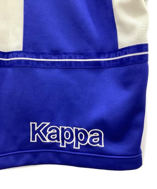 KAPPA（カッパ）KAPPA (カッパ) Kappaハーフジップアノラックパーカーブルーヨゴレ有 ブルーの古着・服飾アイテム
