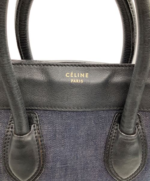 CELINE（セリーヌ）CELINE (セリーヌ) CELINE トートバッグ　ラゲージミニ ブラック×インディゴの古着・服飾アイテム