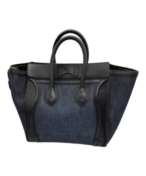 CELINE（セリーヌ）CELINE (セリーヌ) CELINE トートバッグ　ラゲージミニ ブラック×インディゴの古着・服飾アイテム