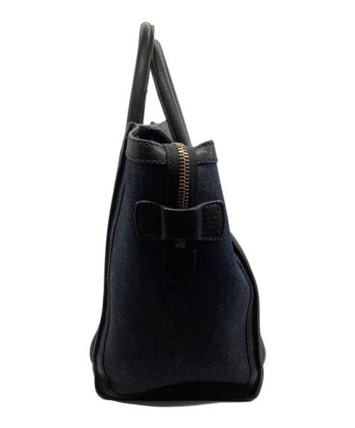 CELINE（セリーヌ）CELINE (セリーヌ) CELINE トートバッグ　ラゲージミニ ブラック×インディゴの古着・服飾アイテム