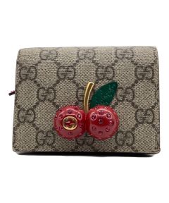 【美品】GUCCI グッチ CGスプリーム 二つ折り長財布 410100 レッド グッチ(GUCCI)グッチ GGスプリーム二つ折り長財布 二つ折り長財布 財布