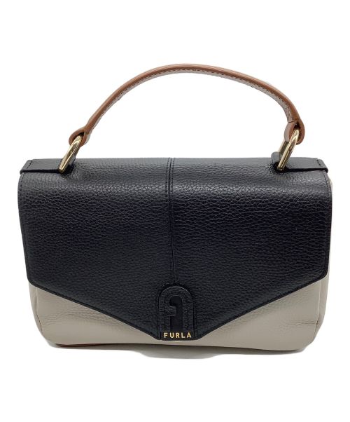 FURLA（フルラ）FURLA (フルラ) 2WAYショルダーバッグ ベージュ×ブラックの古着・服飾アイテム