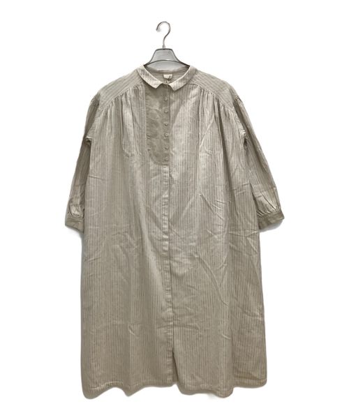 TSUHARU by samansa Mos2（ツハル バイ サマンサモスモス）TSUHARU by samansa Mos2 (ツハル バイ サマンサモスモス) シャツワンピース ベージュ サイズ:Freeの古着・服飾アイテム