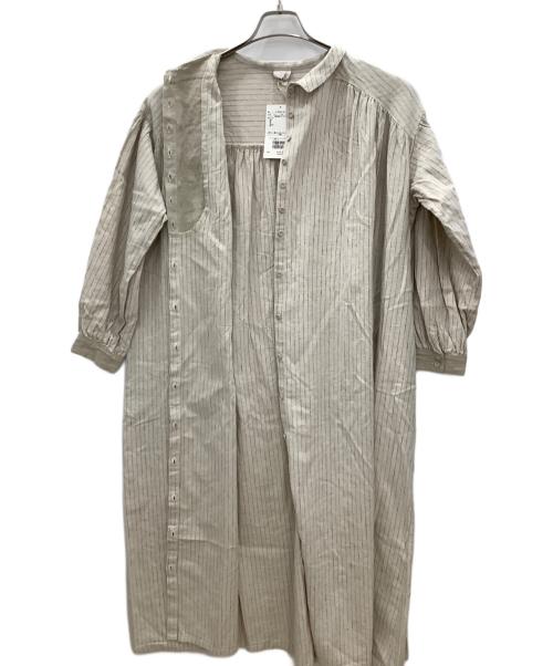 TSUHARU by samansa Mos2（ツハル バイ サマンサモスモス）TSUHARU by samansa Mos2 (ツハル バイ サマンサモスモス) シャツワンピース ベージュ サイズ:Freeの古着・服飾アイテム