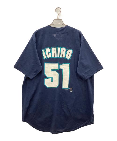 DYNASTY（ダイナスティー）DYNASTY (ダイナスティー) ベースボールゲームシャツDynastyネイビーシアトルマリナーズ イチロータグ付き ネイビー サイズ:SIZE Lの古着・服飾アイテム