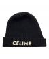CELINE（セリーヌ）の古着「CELINE　リブ編みウールニット帽」｜ブラック