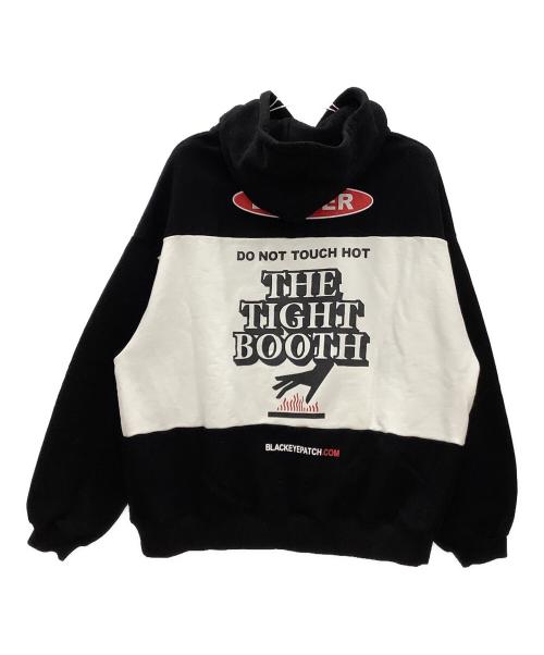 TIGHTBOOTH PRODUCTION（タイトブースプロダクション）TIGHTBOOTH PRODUCTION (タイトブースプロダクション) BlackEyePatch (ブラックアイパッチ) 取り扱い注意パーカー ブラック サイズ:Mの古着・服飾アイテム